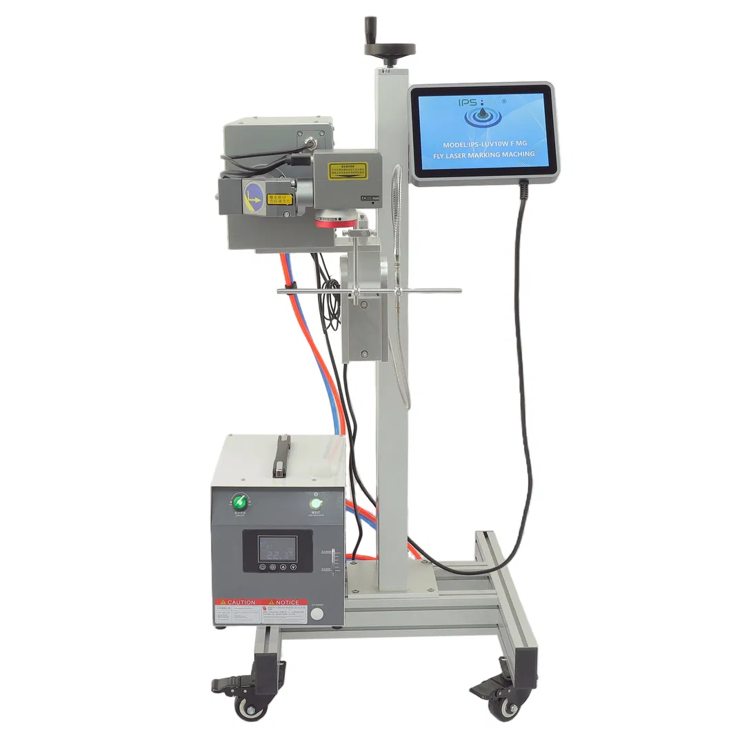 10W High-Speed Online Coding Flying UV Laser Marking Machine IPS-Luv10W F Mg for Plastic Glass PCB