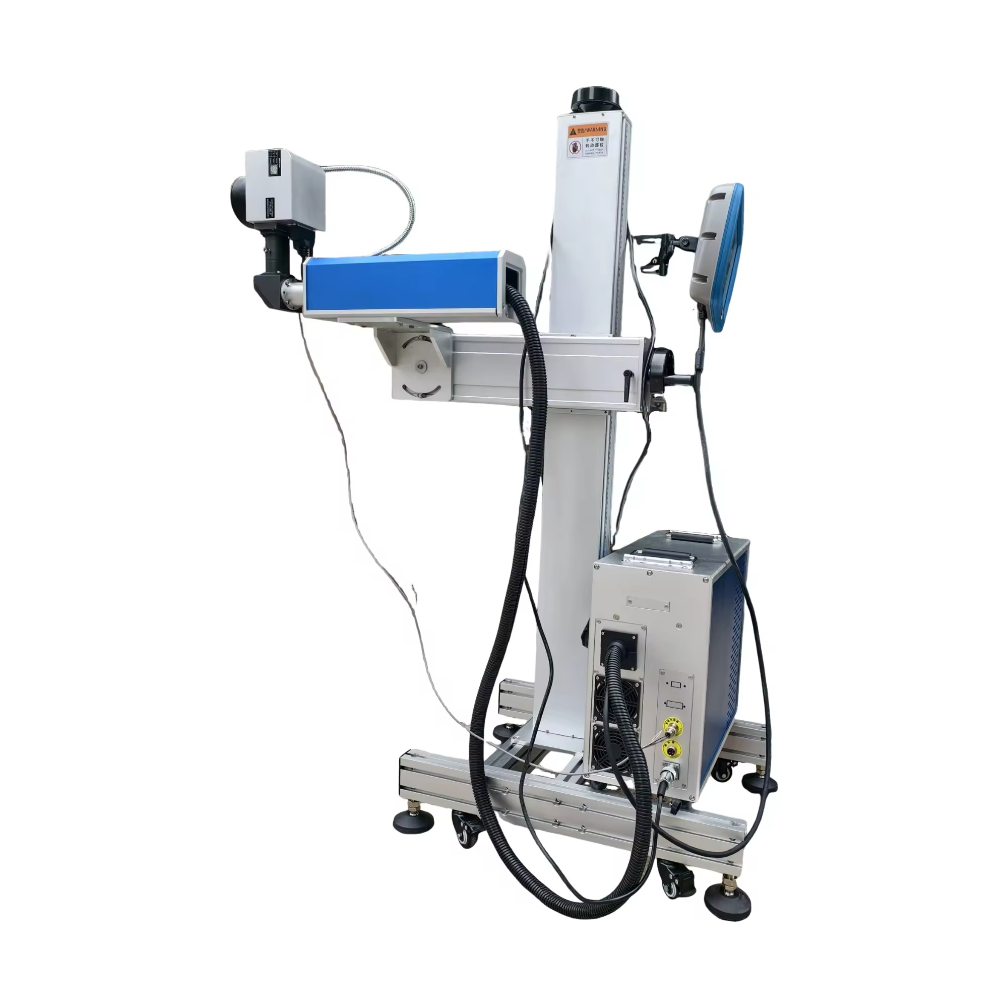 Best Price 50W Flying Fiber Laser Marking Machine High Speed for Metal Plastic Engraving DXF/AI/DST Precision Easy