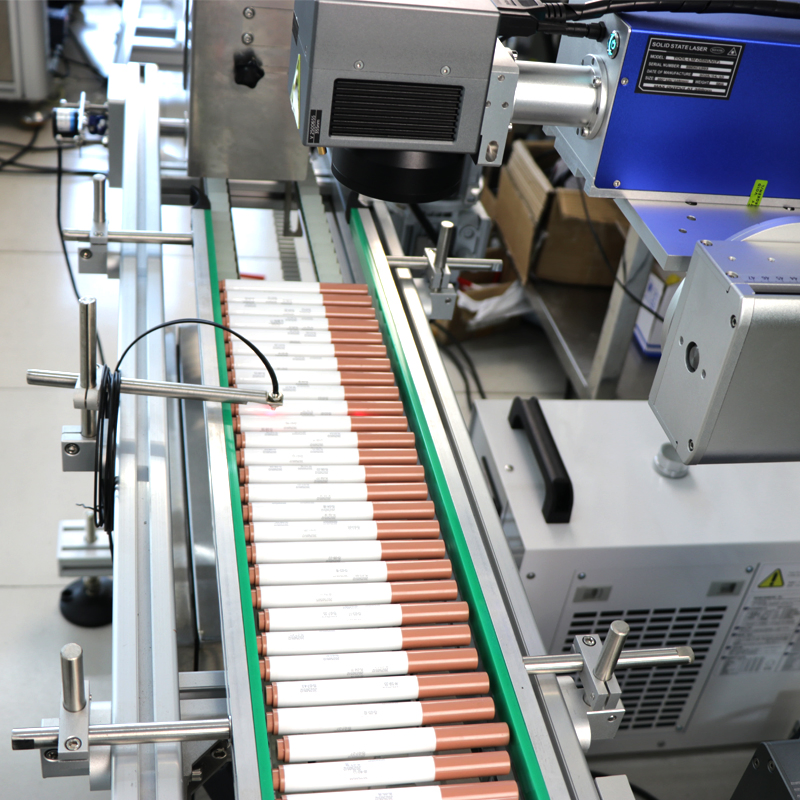 Full Auto Working System Equipped Laser Marking Machines for Eyebrow Pencil Laser Marking