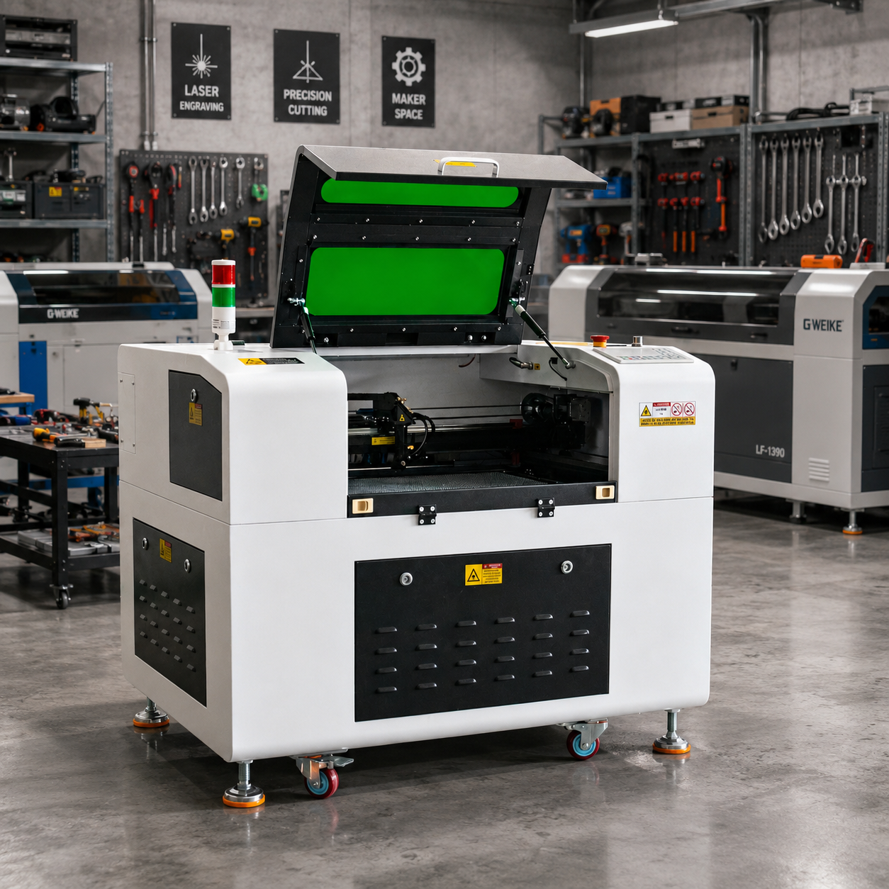 7050 Ruida-Controlled High-Accuracy CO2 Laser Engraving Machine For Non-Metal Including Crytal Supporting DXF/PLT Formats