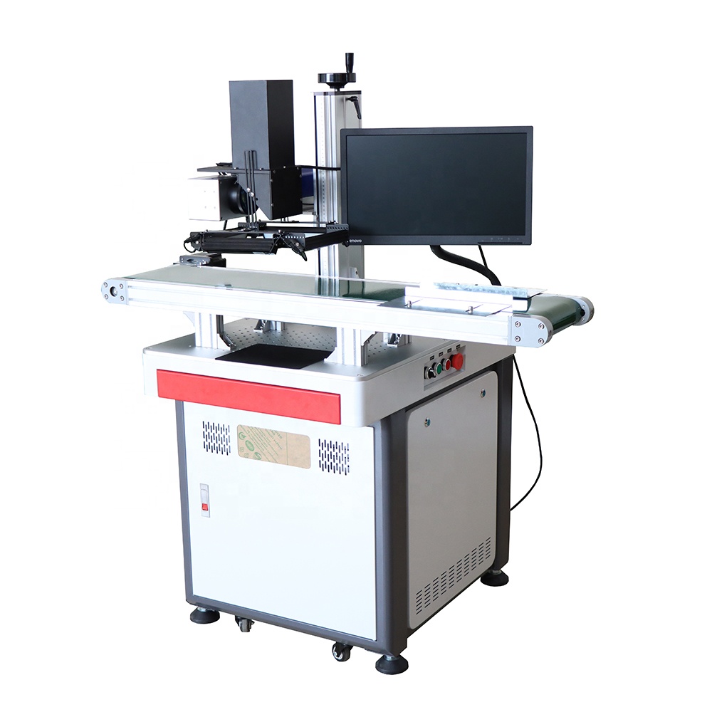 50W 70W 100W Automatic Laser Marking Machine with CCD Camera Positioning System for Mass Marking Production