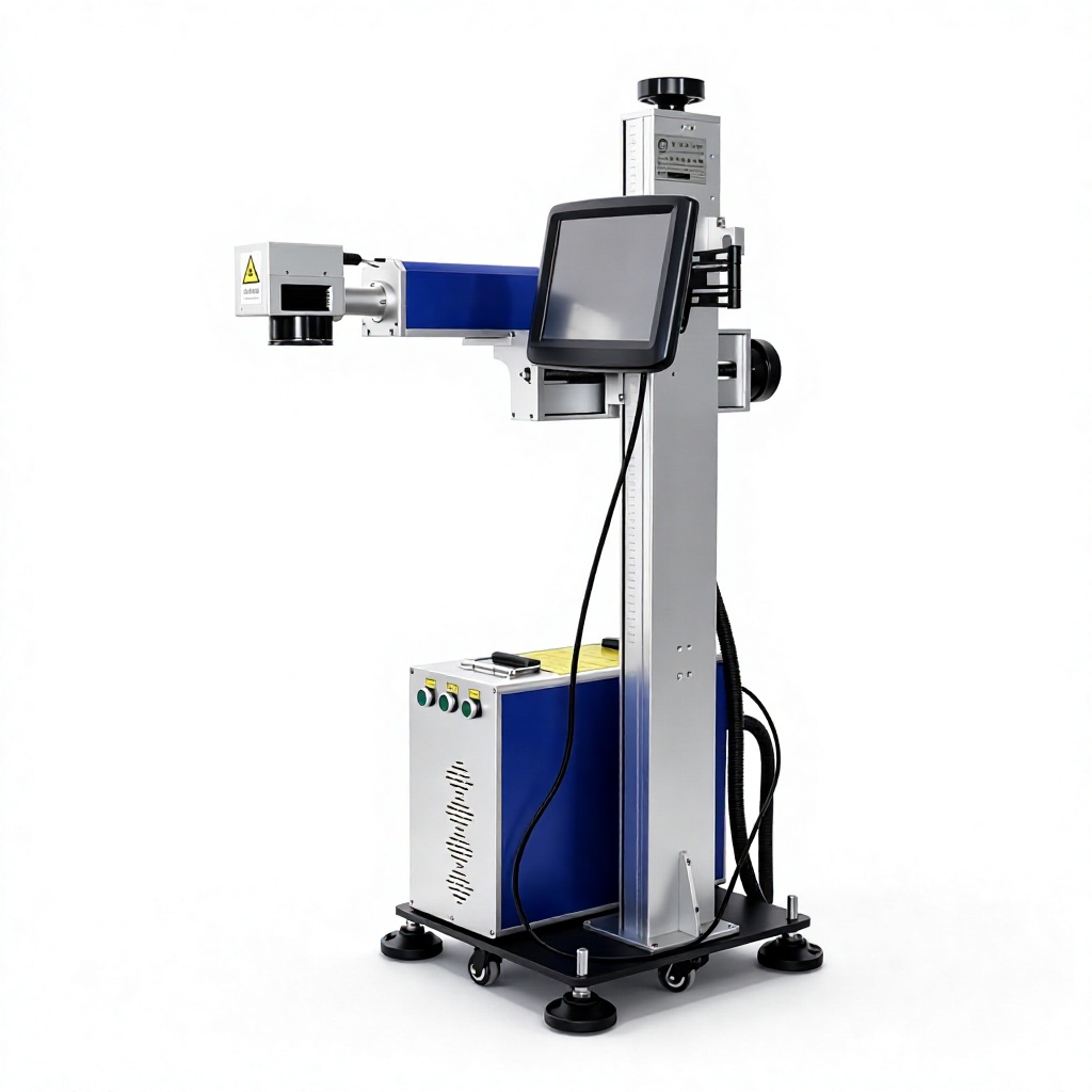 40W/60W/80W CO2 Laser Coder Flying Laser Marking System Batch Coding Machine for Plastic Bag Food Beverage Cosmetics Package