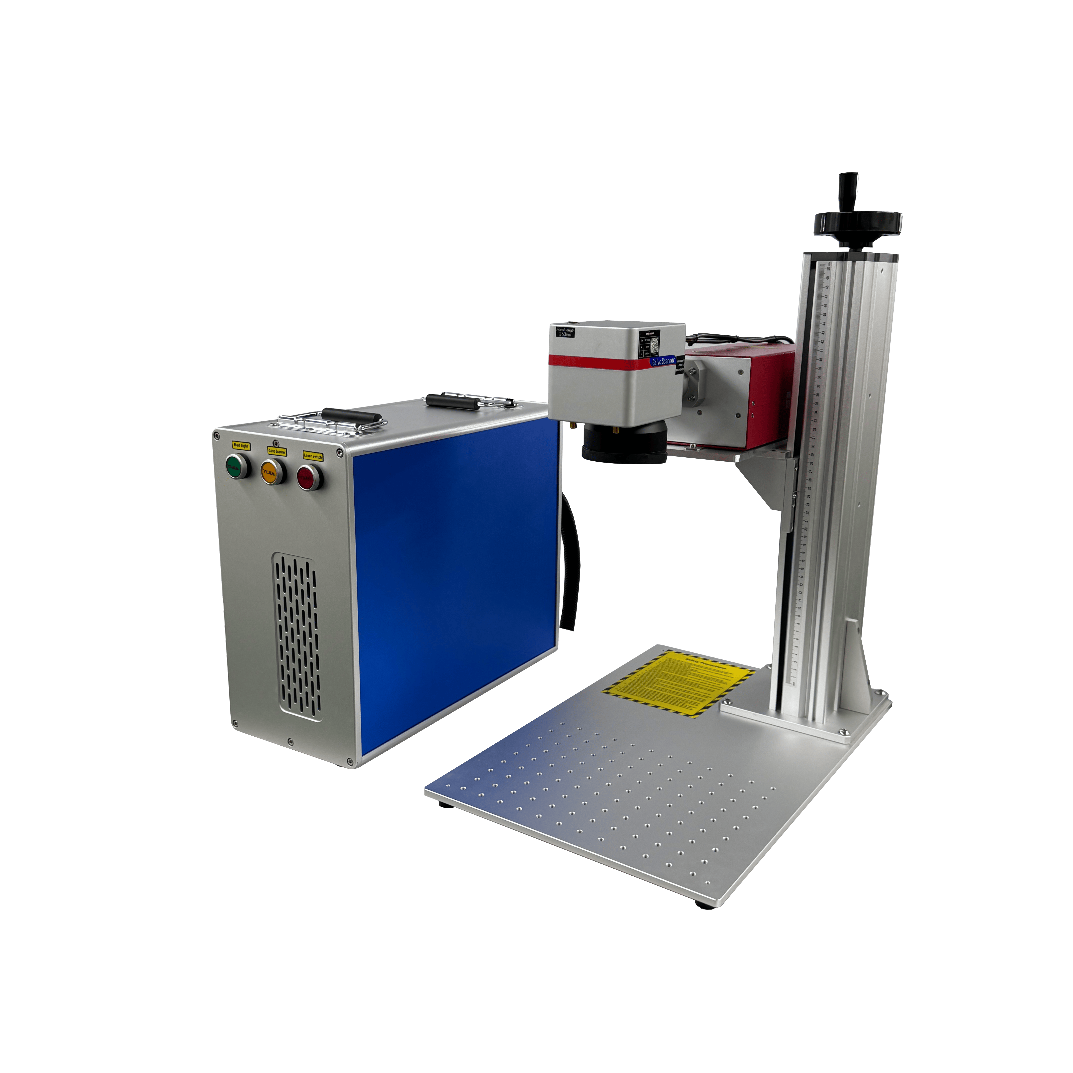 Standalone Fiber Laser Marking Machine Split Design for Steel Aluminum Plastic with Rotating Roller Engraver