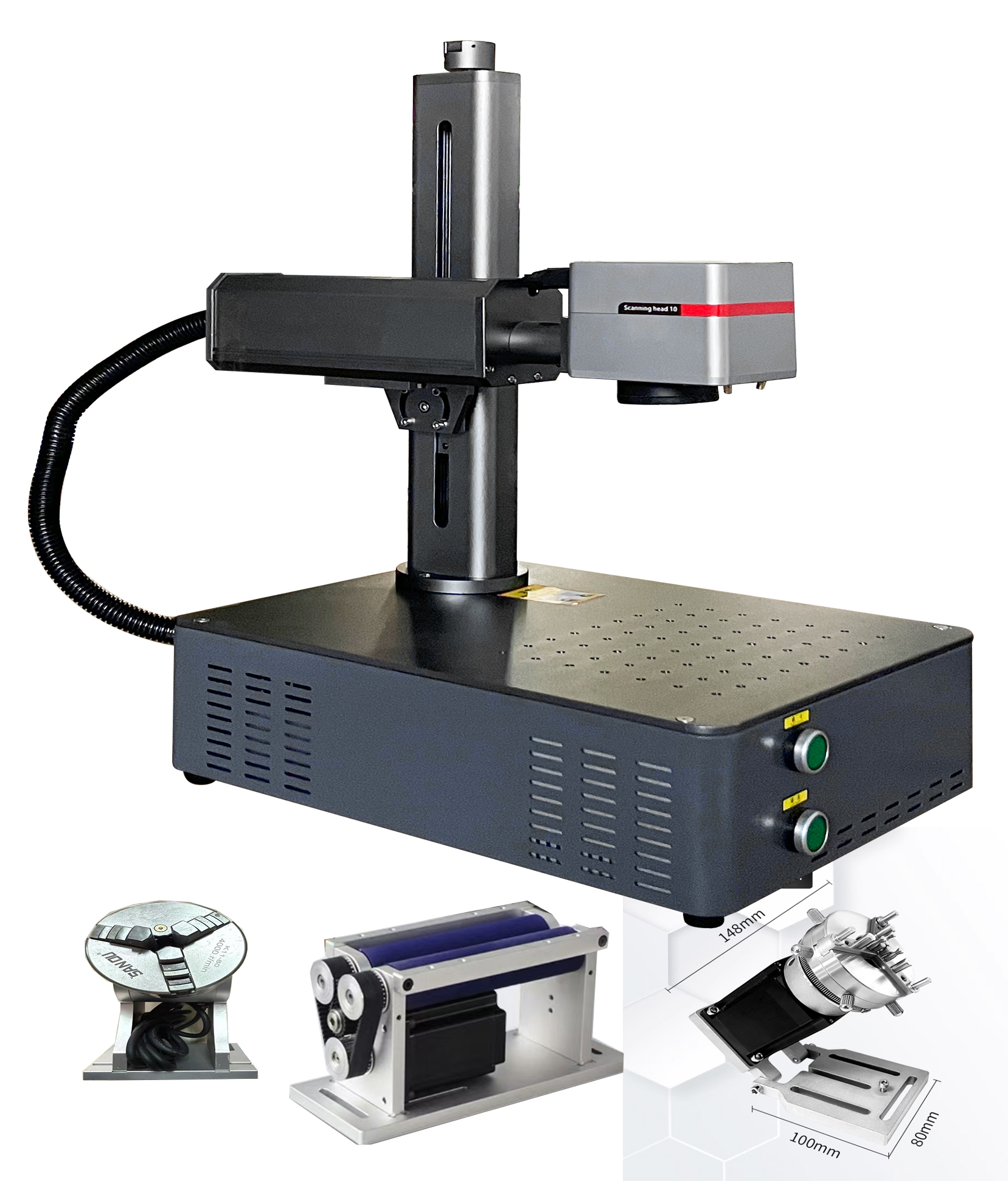 100W 200W JPT MOPA Fiber Laser Marking Machine High Power Jewelry Engraver for Gold Silver Stainless Steel