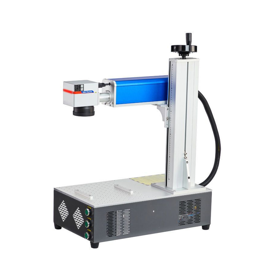 50W Raycus Mopa Desktop Mini Fiber Laser Marking Machine 30W Laser Engraver 20W Nameplate Engraving Metal Carving