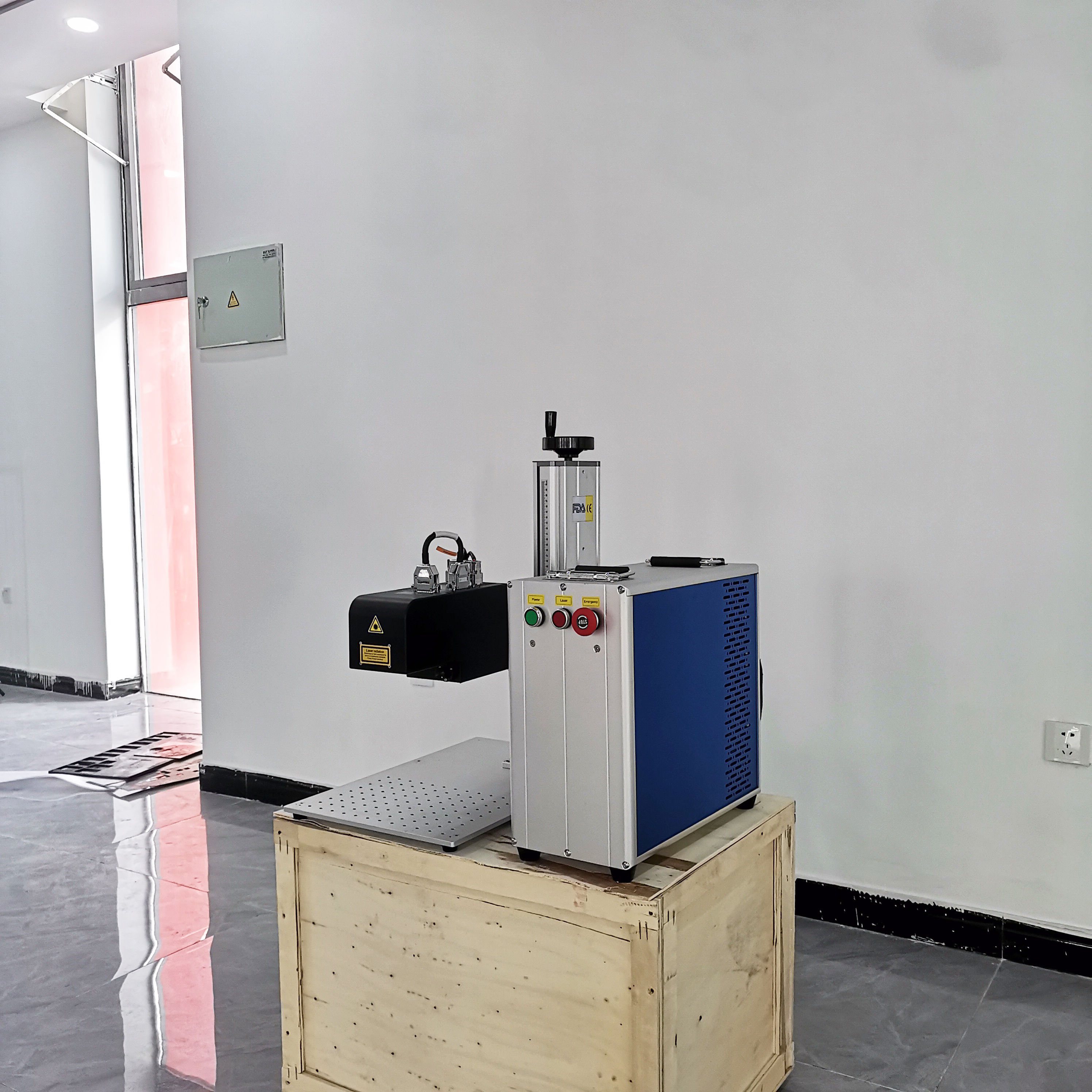50W 3D JPT Mopa Portable Fiber Laser Color Marking Machine Air-Cooled CNC for Metal Gold Jewelry ID Cards DXF/PLT/BMP/AI/DST