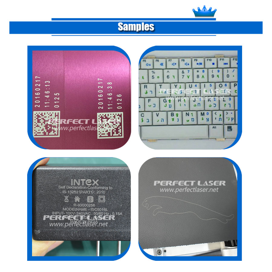 Perfect Laser-small Portable Led Bulb Lamp Light Metal Steel Fiber Laser Logo Carving Engraver Printing Marking Marker Machine