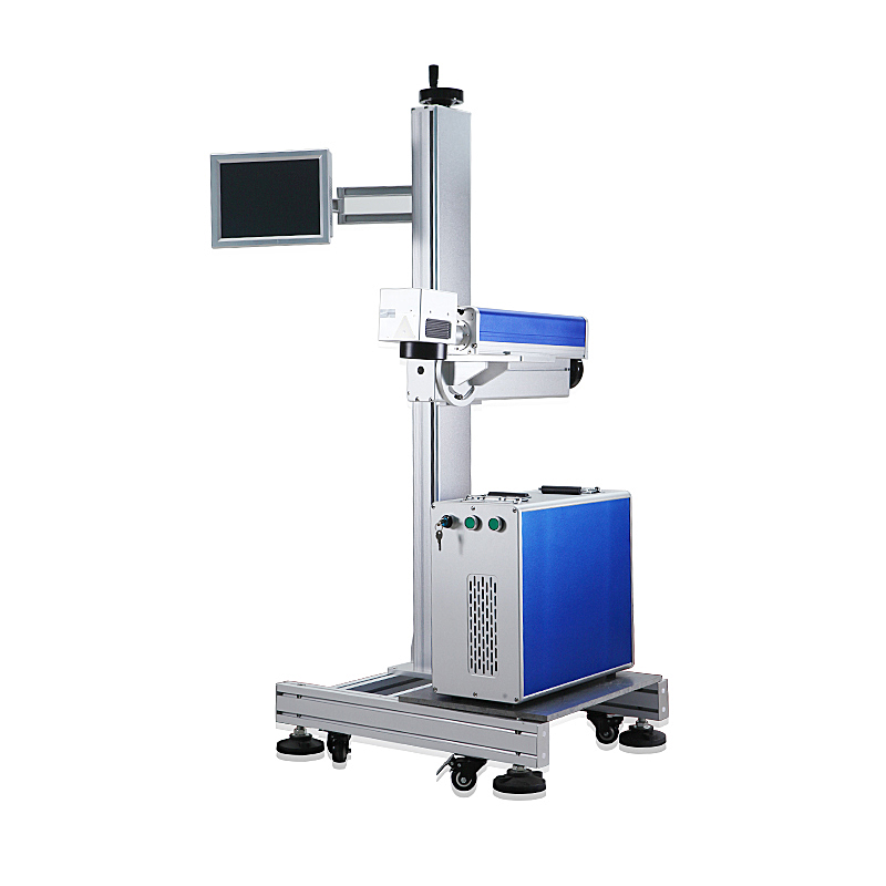 Flying CO2 Fiber Laser Marking Machine 20W 30W 50W 100W For Metal And Plastic