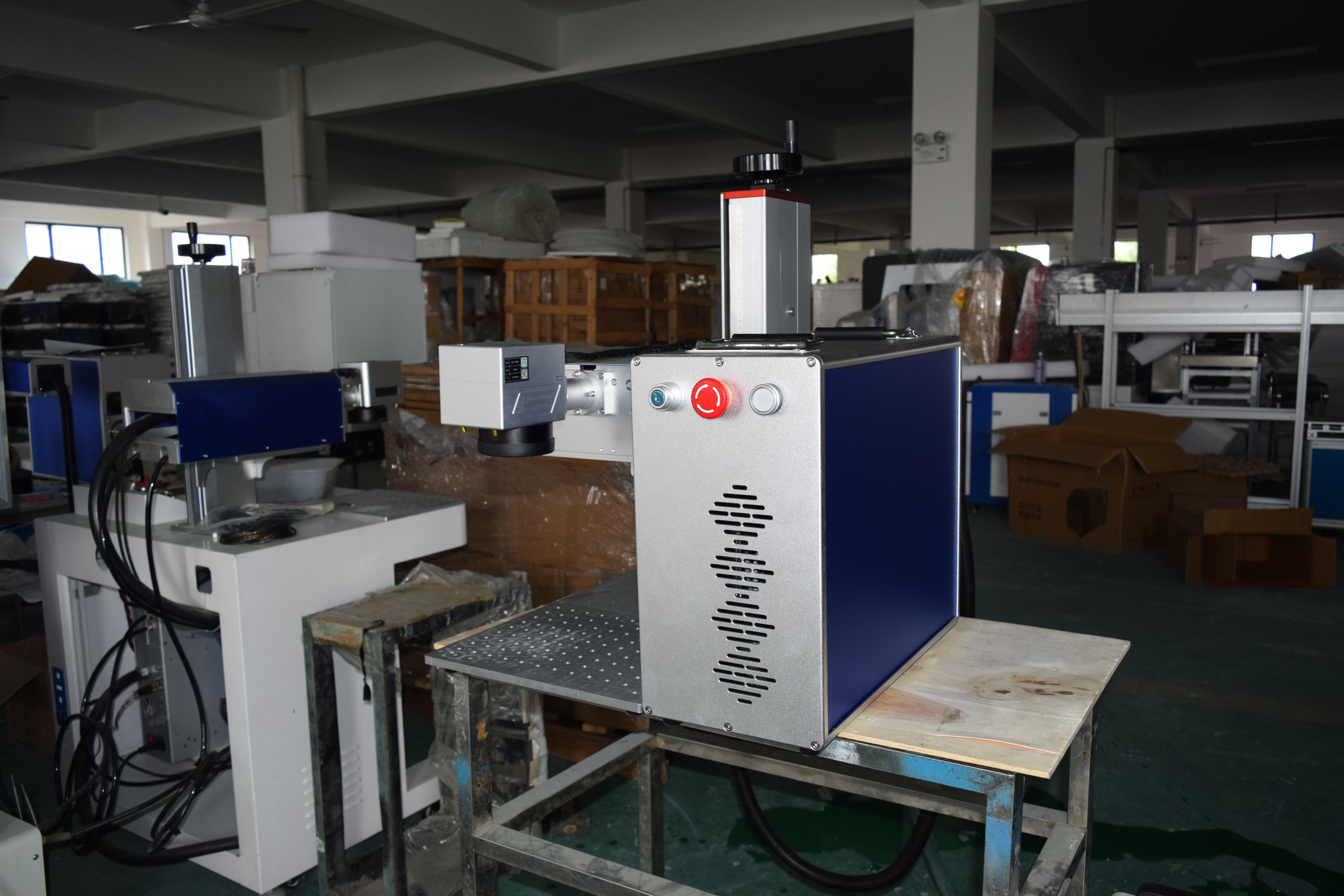 RAYCUS 50W-100W MOPA Fiber Laser Marking Machine New Air Cooling 0.01mm Accuracy 1000-3000mm/s Speed Portable Desktop Metal