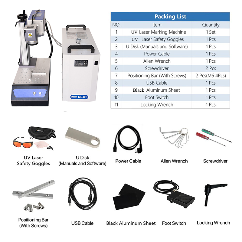 JUNFEI INNO GAINLASER UV Laser Marking Machine 5W 10W Water Cooling High-speed 3D Crystal Glass Engraver New Autofocus AI