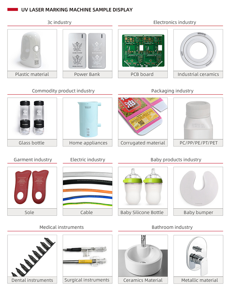 UV Flying Laser Marking Machine Applications & Samples