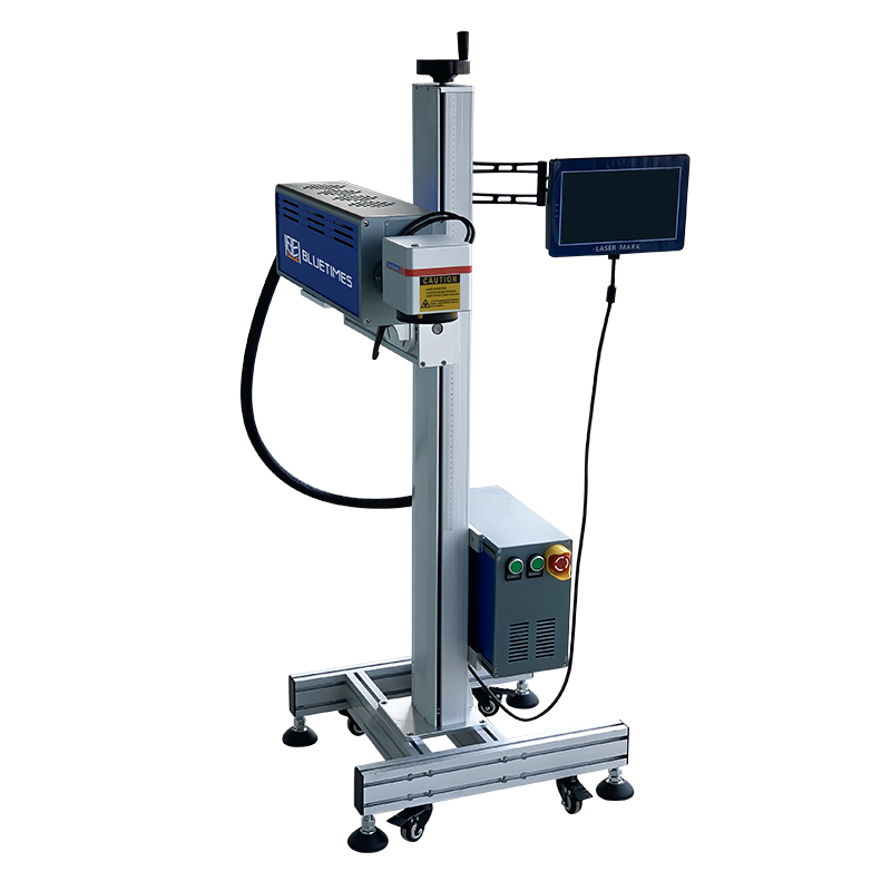 Bluetimes 35w 40w 45w 60w Flying CO2 Laser Marker for Industrial Line Coding Engraving Wood Plastic Paper Ceramic Glass