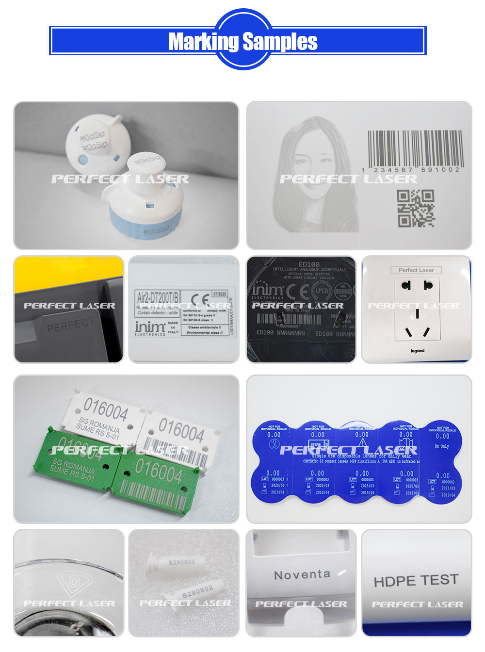 UV Laser Marking Sample Glass