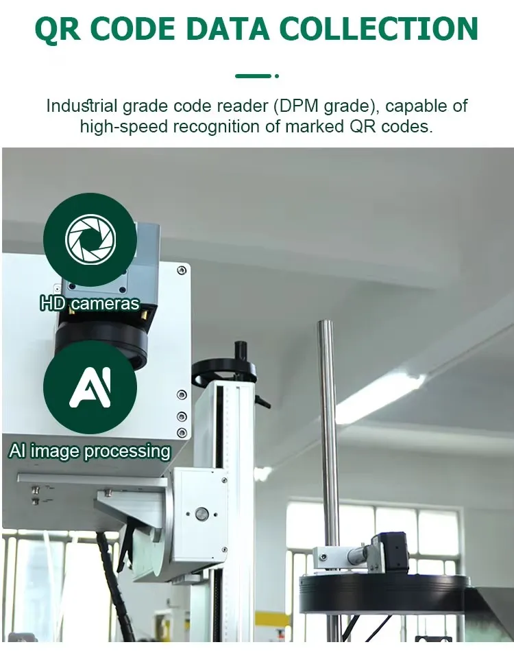 Automatic Bottle Cap UV Laser Marking & Vision Inspection with Auto Reject System