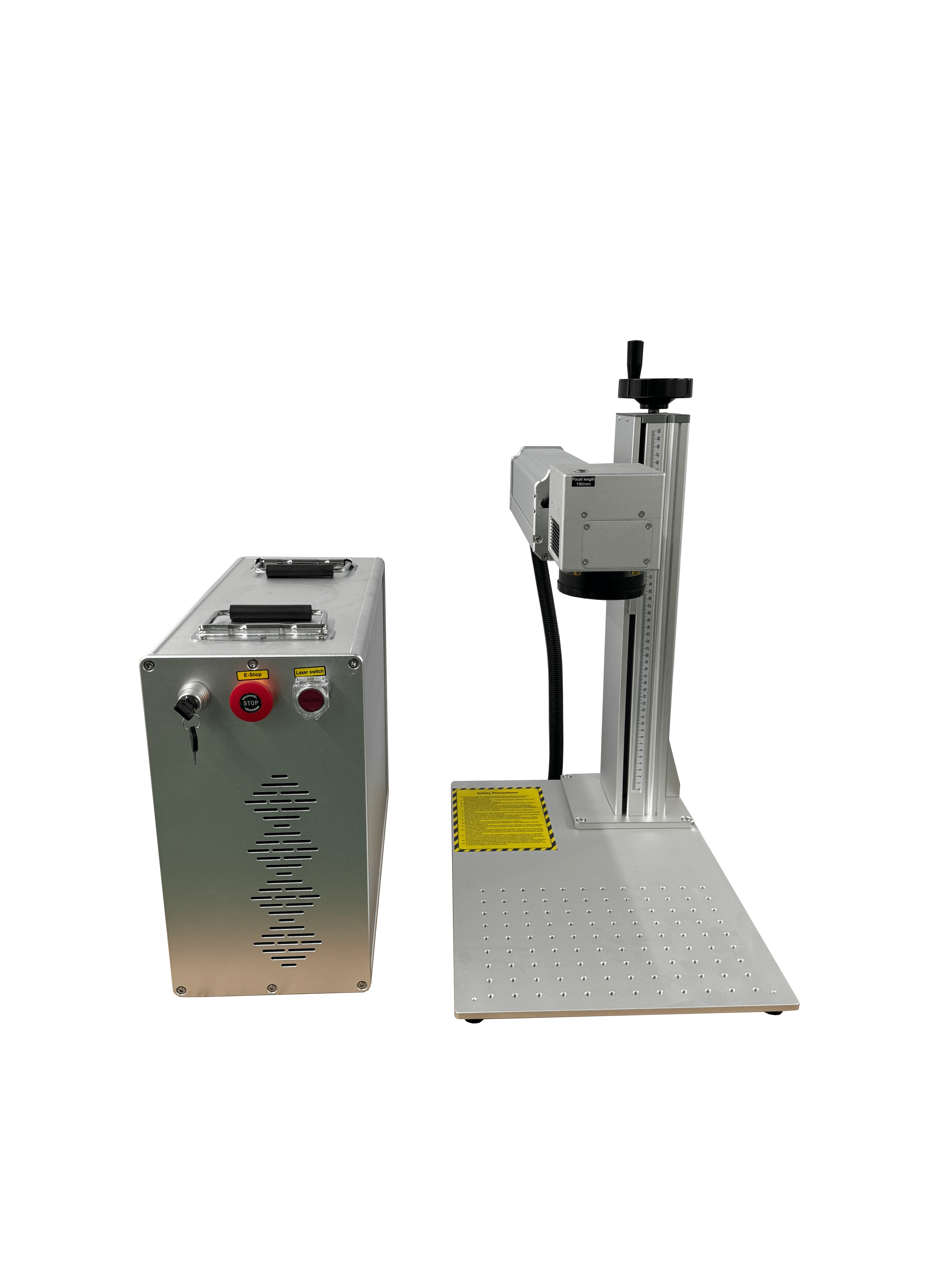 Standalone Fiber Laser Marking Machine Split Design for Steel Aluminum Plastic with Rotating Roller Engraver
