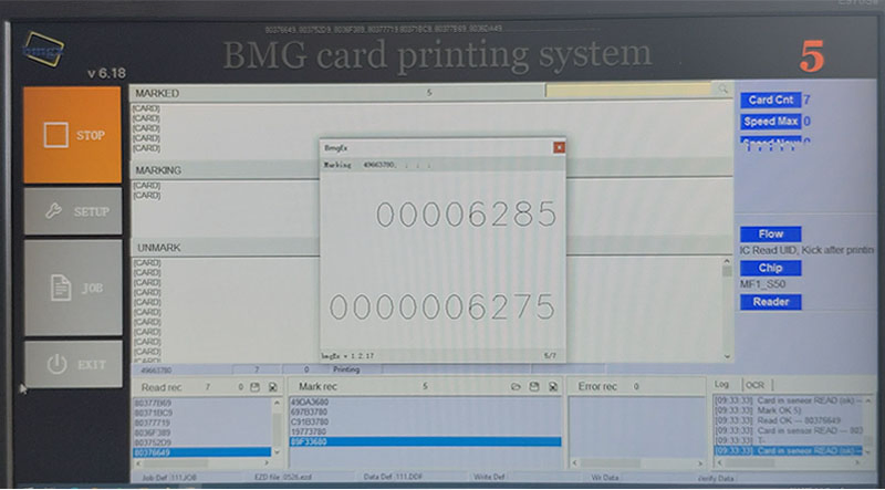 High-Speed Card Feeder with Integrated Chip Reader-Writer and Defect Reject System