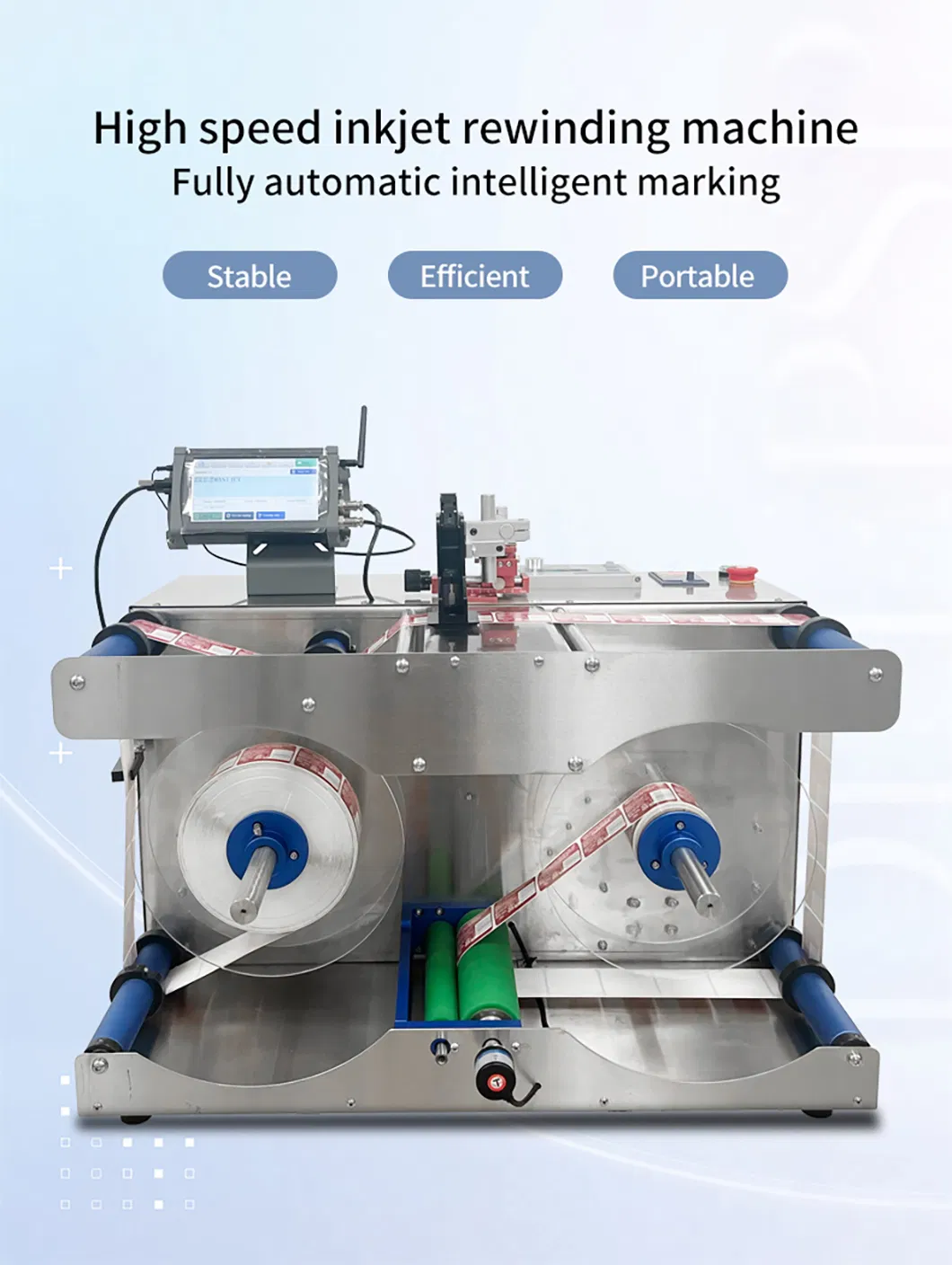 Slitter Rewinder Machine with Online Laser Marking Inkjet Coding Machine