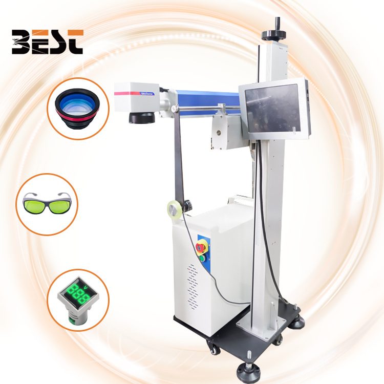 Hot Sale PE HDPE PPR PVC PIPE Cable Printer 20W 30W 50W Fiber Co2 UV Online Flying Laser Engraving Printing Marking Machine