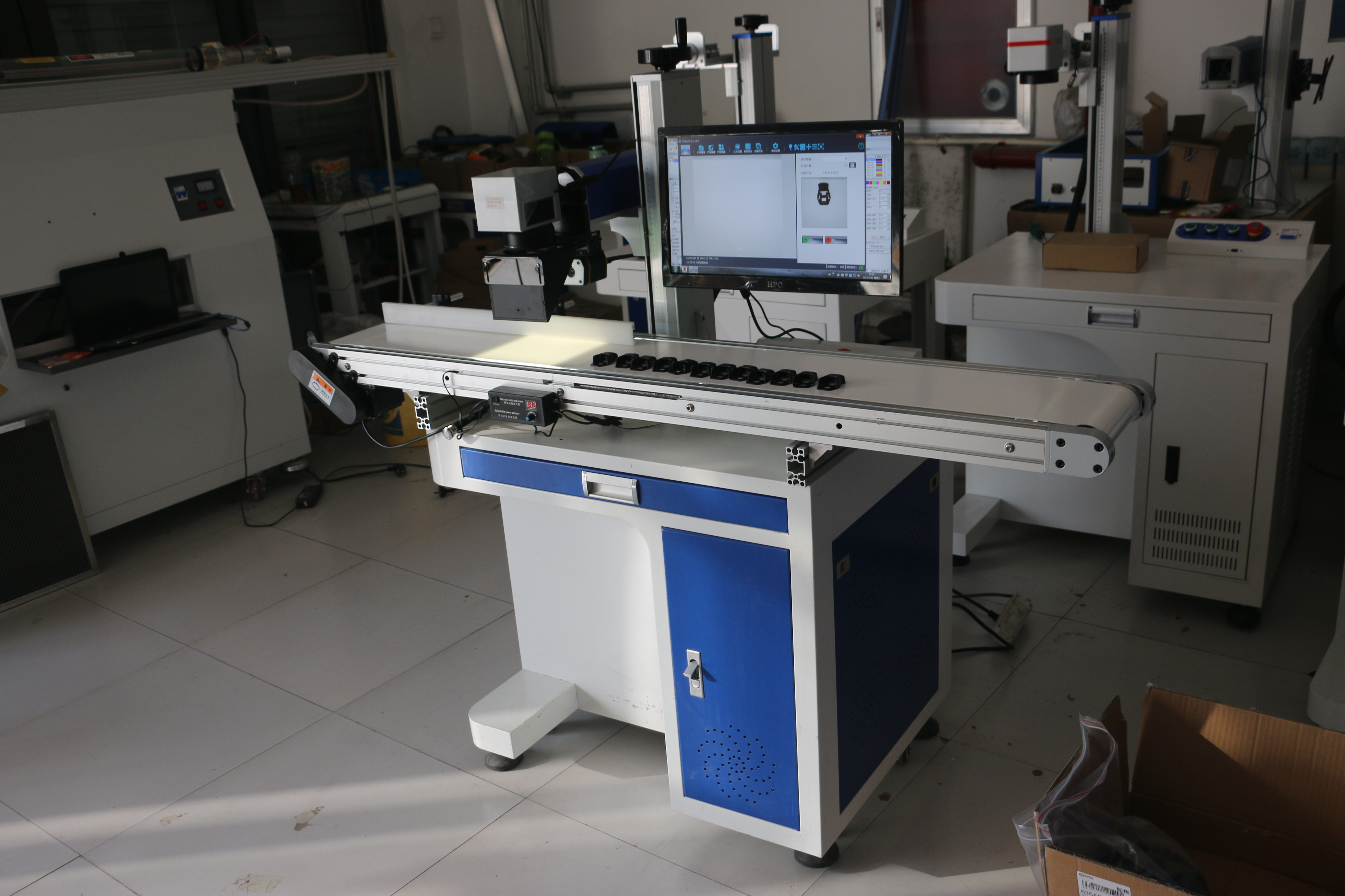 20W /30W High Precision Camera Vision Positioning Fiber/CO2/UV Laser Marking Machine CCD Visual Automatic Detection
