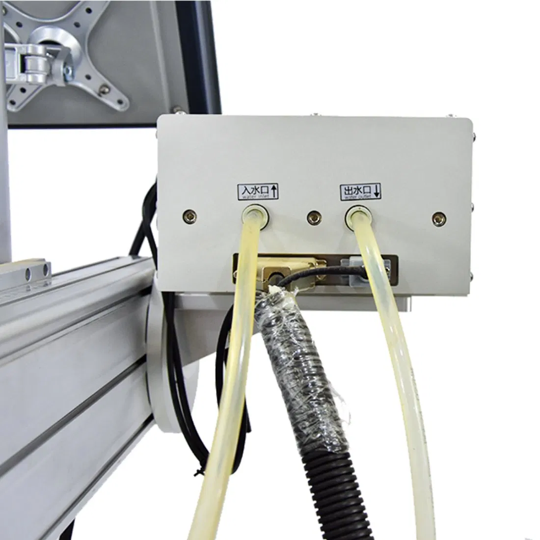 Online Flying Fiber Laser Marker Flying Fiber Laser Metal Tin Production Date PVC PE Pipe Coding Machine