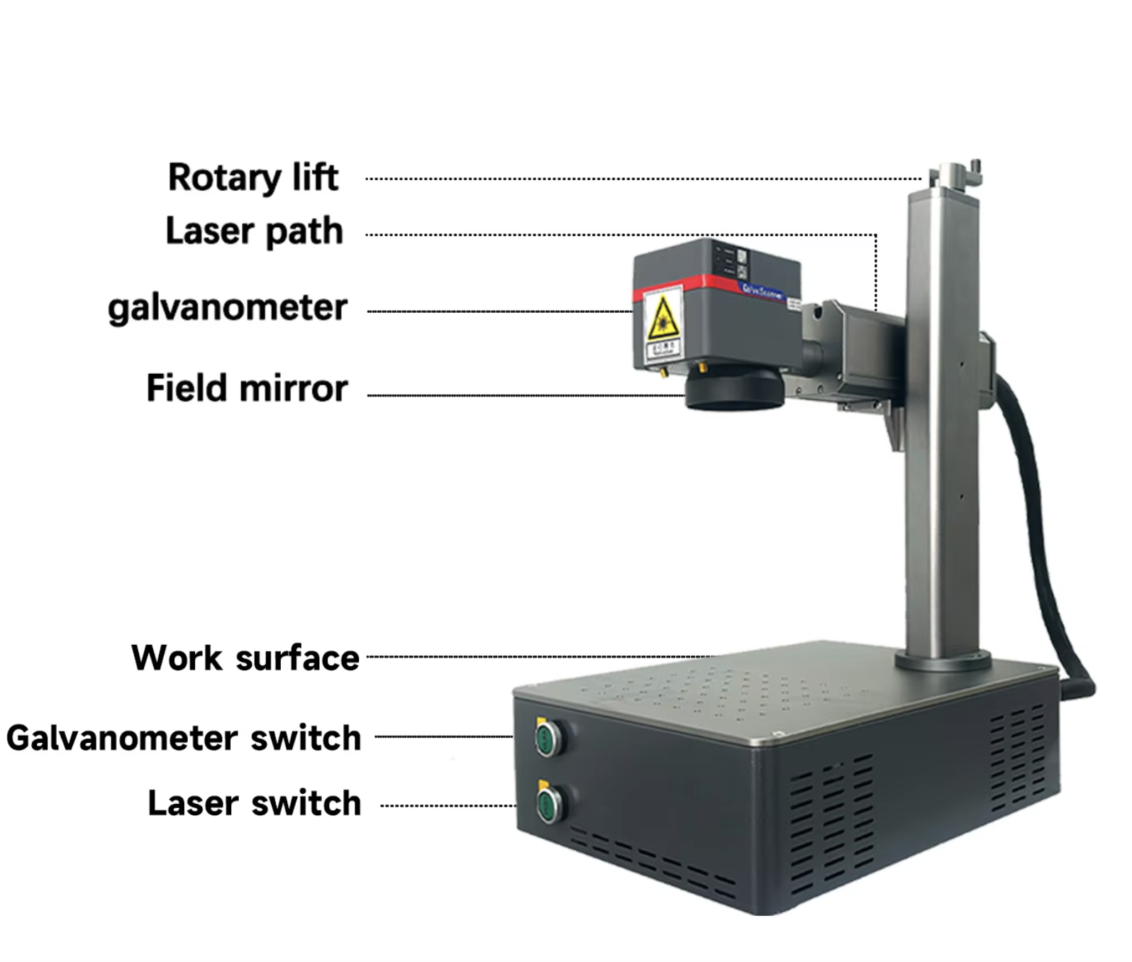100W 200W JPT MOPA Fiber Laser Marking Machine High Power Jewelry Engraver for Gold Silver Stainless Steel