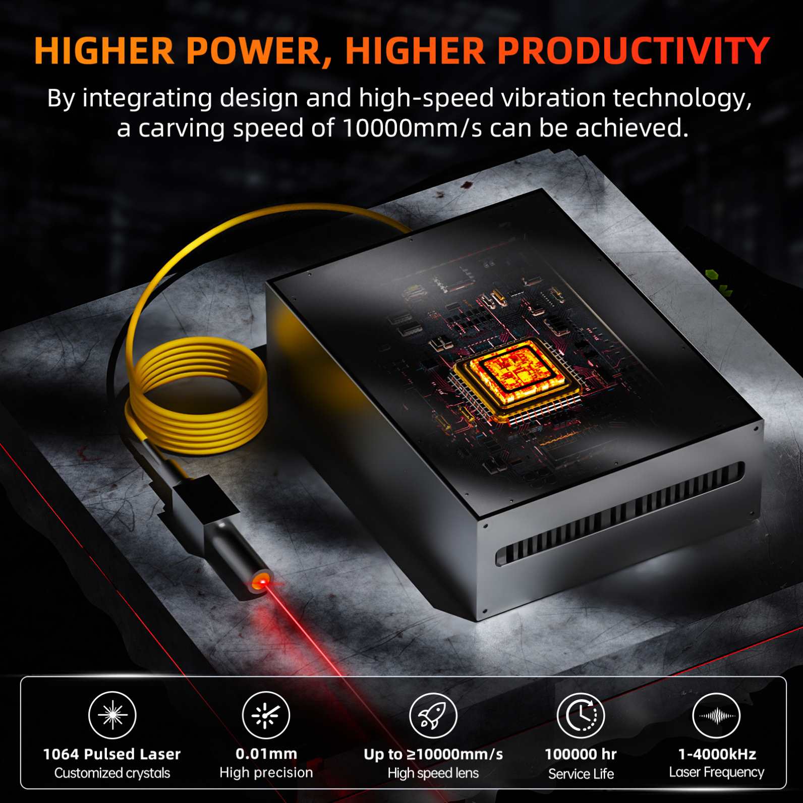Fiber Laser Marking Engraving Machine for 3D Engraving 3D Relief on Silver Brass Aluminum Stainless Steel