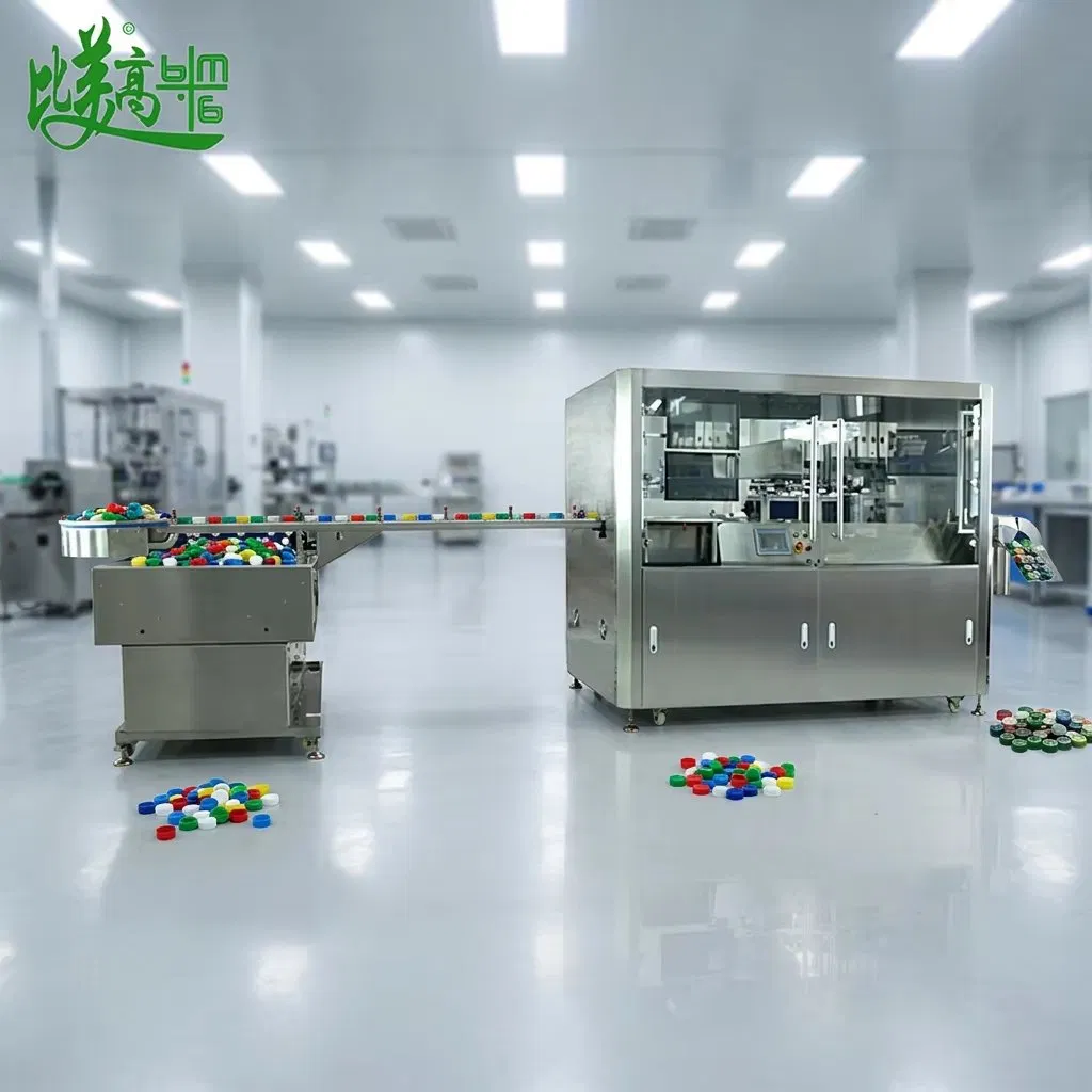 Automatic Feeding UV Laser Coding Vision Inspection &amp; Rejection Integrated System for Bottle Caps