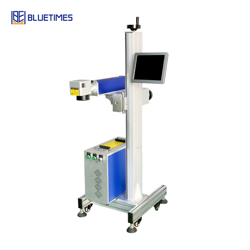 20w 30w 50w 100w Desktop Ccd Camera Automatic Visual Positioning Fiber Laser Marking Machine With Conveyor Belt IC Access Card