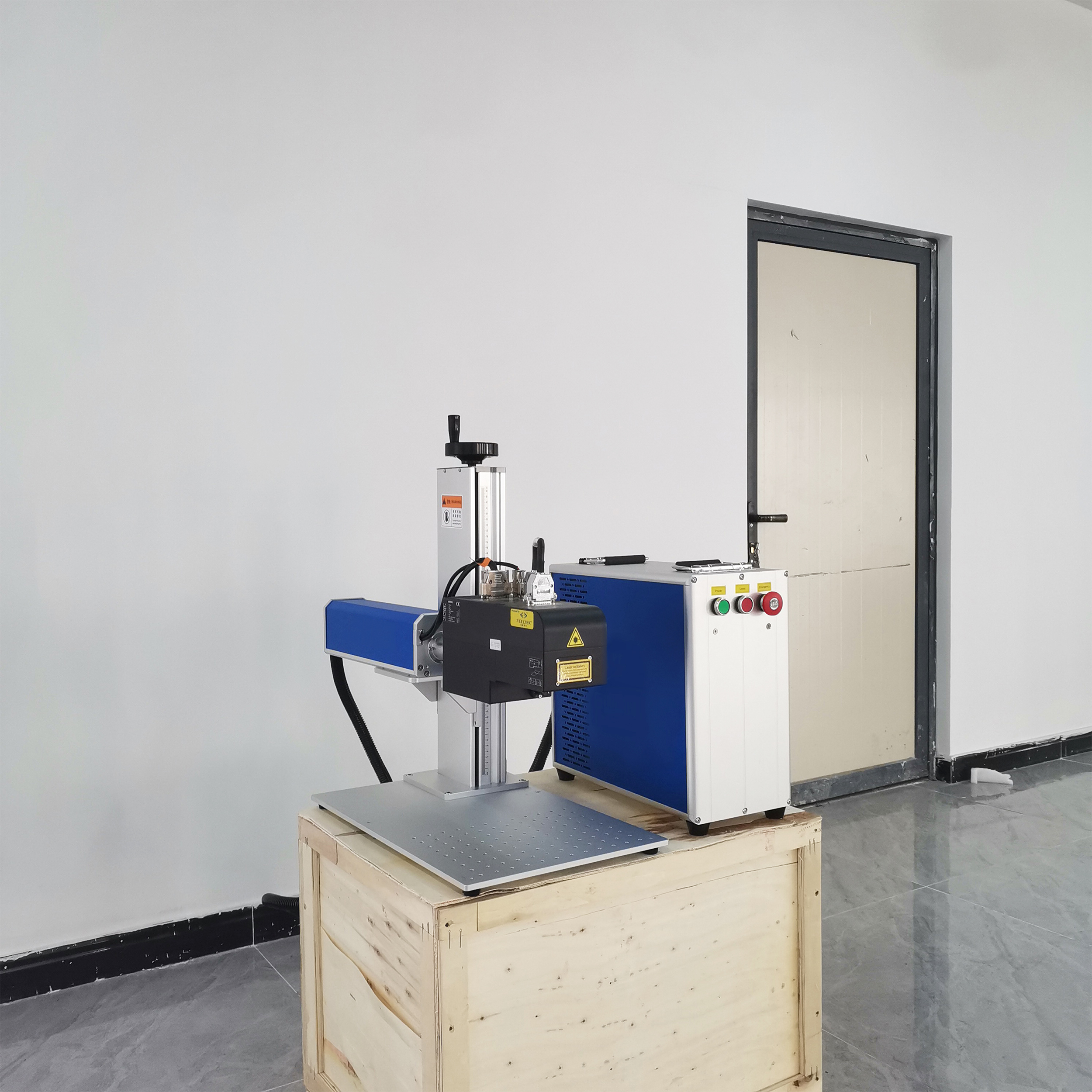 50W 3D JPT Mopa Portable Fiber Laser Color Marking Machine Air-Cooled CNC for Metal Gold Jewelry ID Cards DXF/PLT/BMP/AI/DST