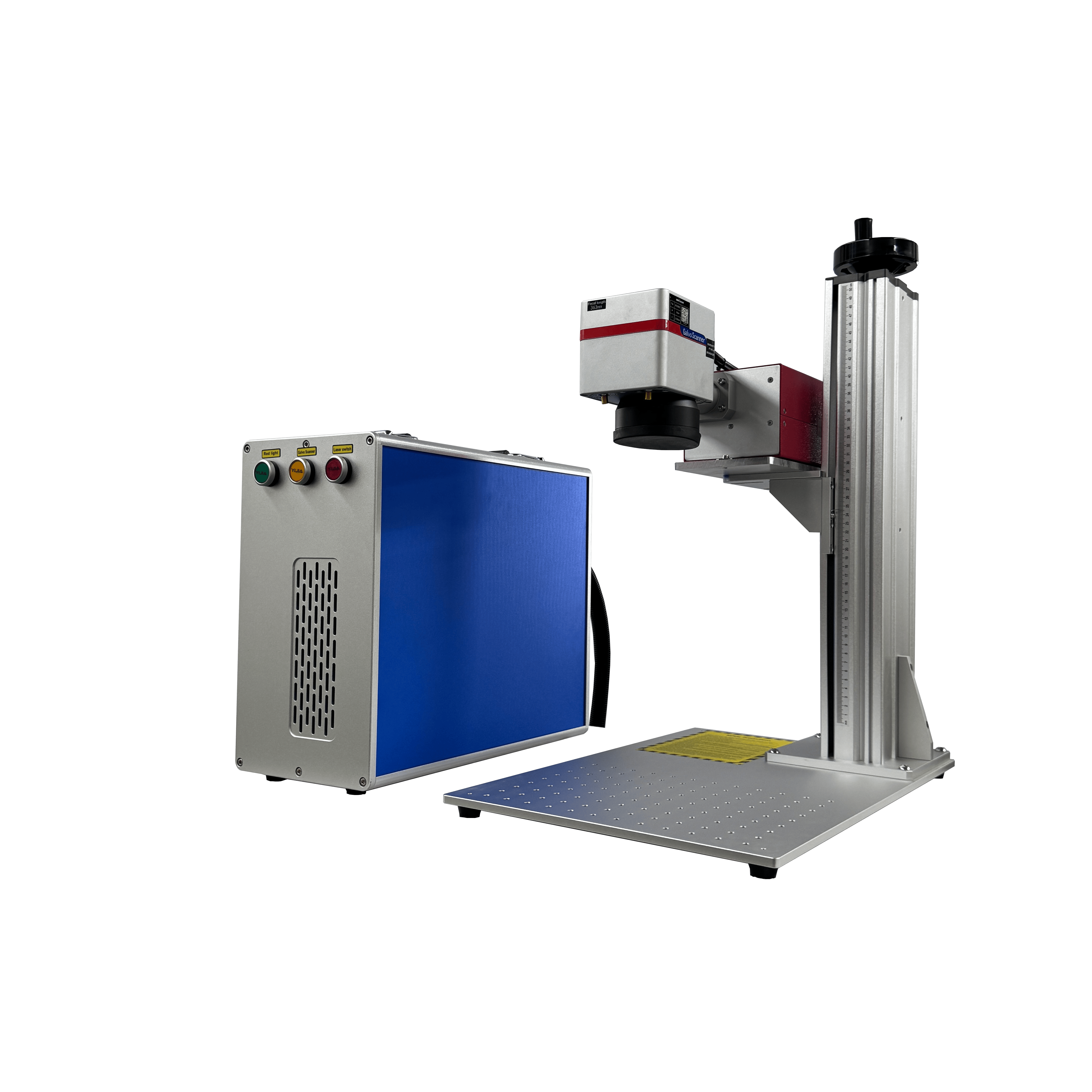 Standalone Fiber Laser Marking Machine Split Design for Steel Aluminum Plastic with Rotating Roller Engraver