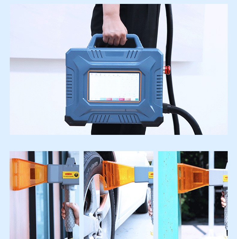 BLUETIMES 6kg Compact Size 20/30/50/60w Handheld Touchscreen Portable Fiber Laser Marker For Engraving Metal Tyre Rubber