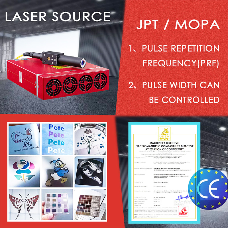 BingYan Laser Jpt M7 Mopa 3d Color Engrave logo 60w 100w 50w 200w Galvo Fiber Laser Marking Machine for Metal Steel Jewelry Gold