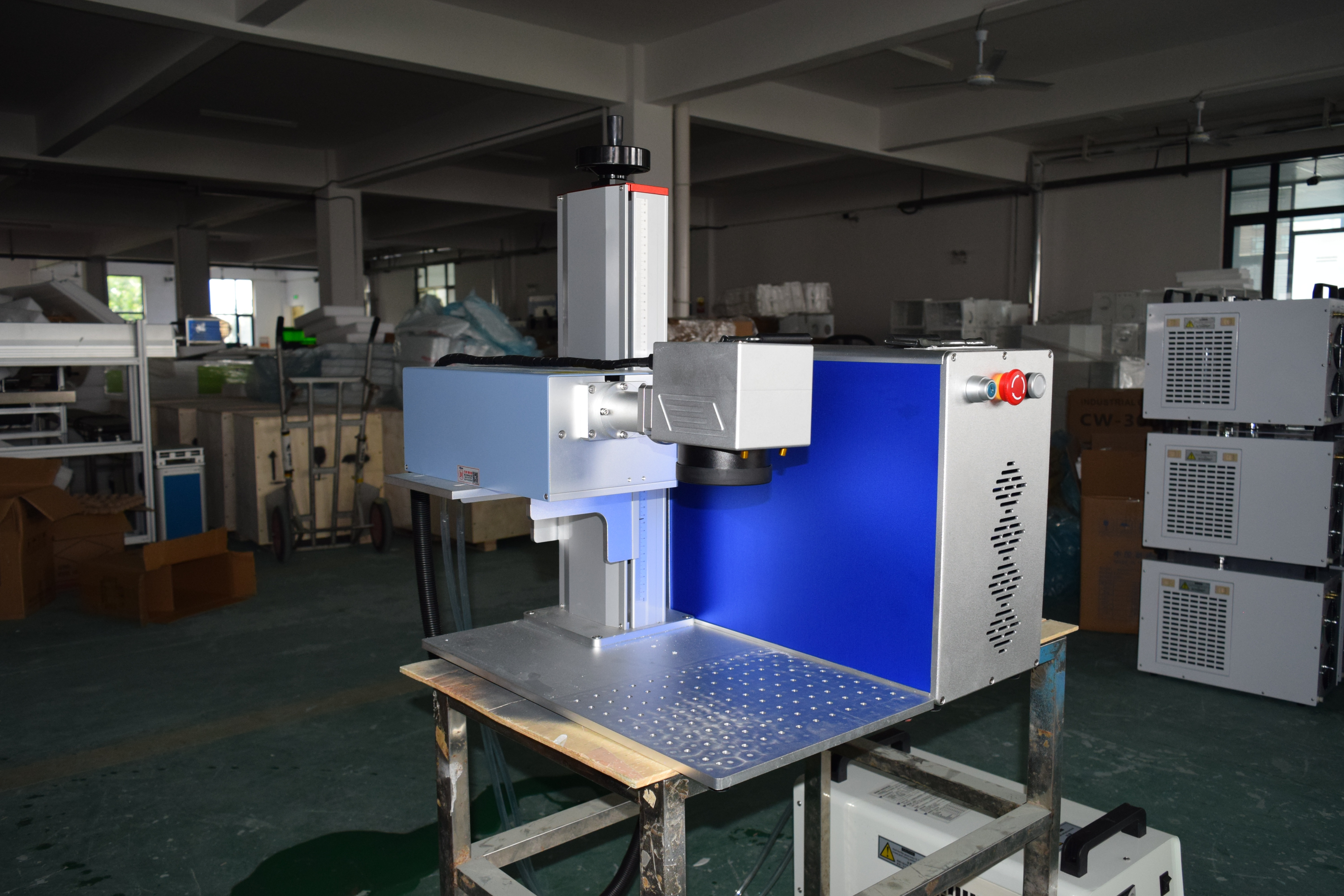 RAYCUS 50W-100W MOPA Fiber Laser Marking Machine New Air Cooling 0.01mm Accuracy 1000-3000mm/s Speed Portable Desktop Metal