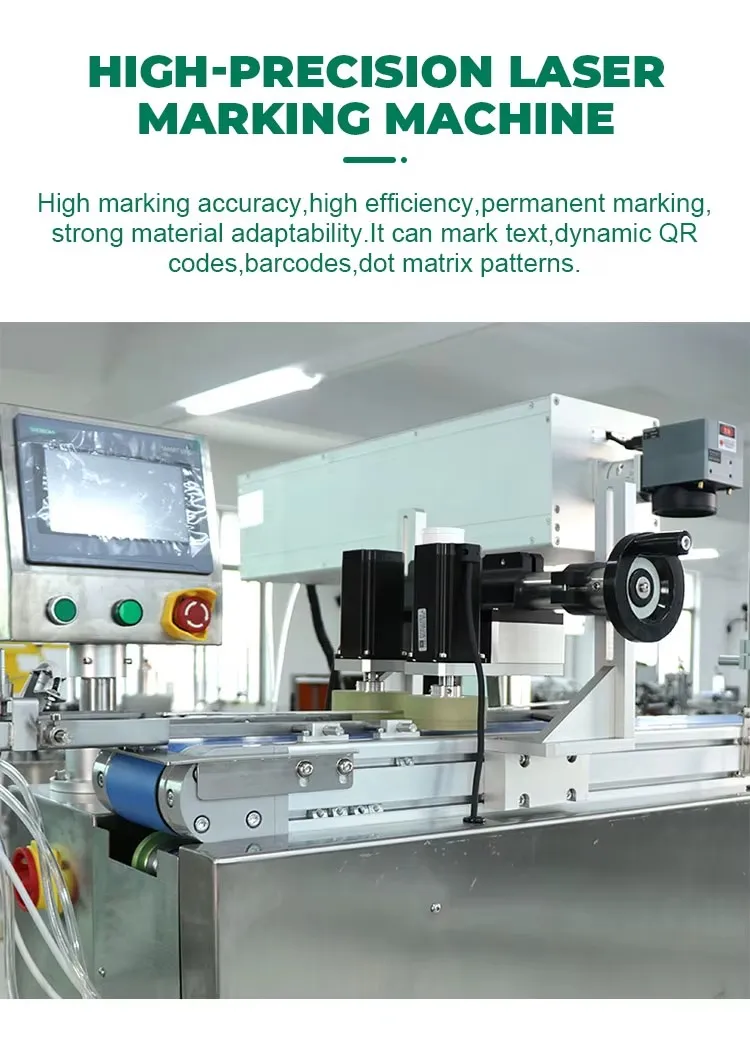 Automatic Bottle Cap UV Laser Marking & Vision Inspection with Auto Reject System