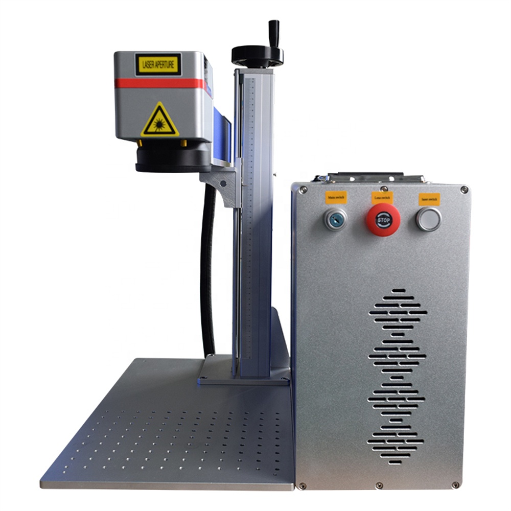 RAYCUS 50W-100W MOPA Fiber Laser Marking Machine New Air Cooling 0.01mm Accuracy 1000-3000mm/s Speed Portable Desktop Metal