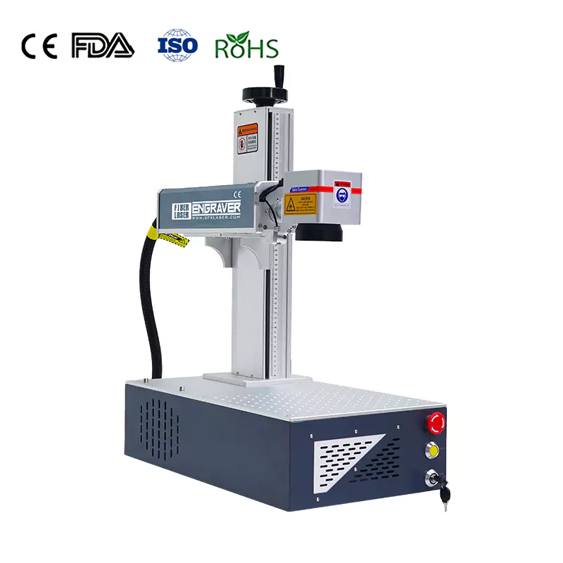 Portable Name Photo Printing Machine Stainless Steel Laser Engraving Marking Machine for Metal Gold Jewellery