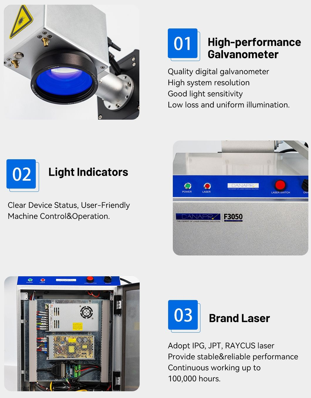 Fiber Laser Marking Machines JPT RAYCUS Laser Engraver On Stainless Steel Aluminum 20w 30w 50w Fiber Laser Coding Machine