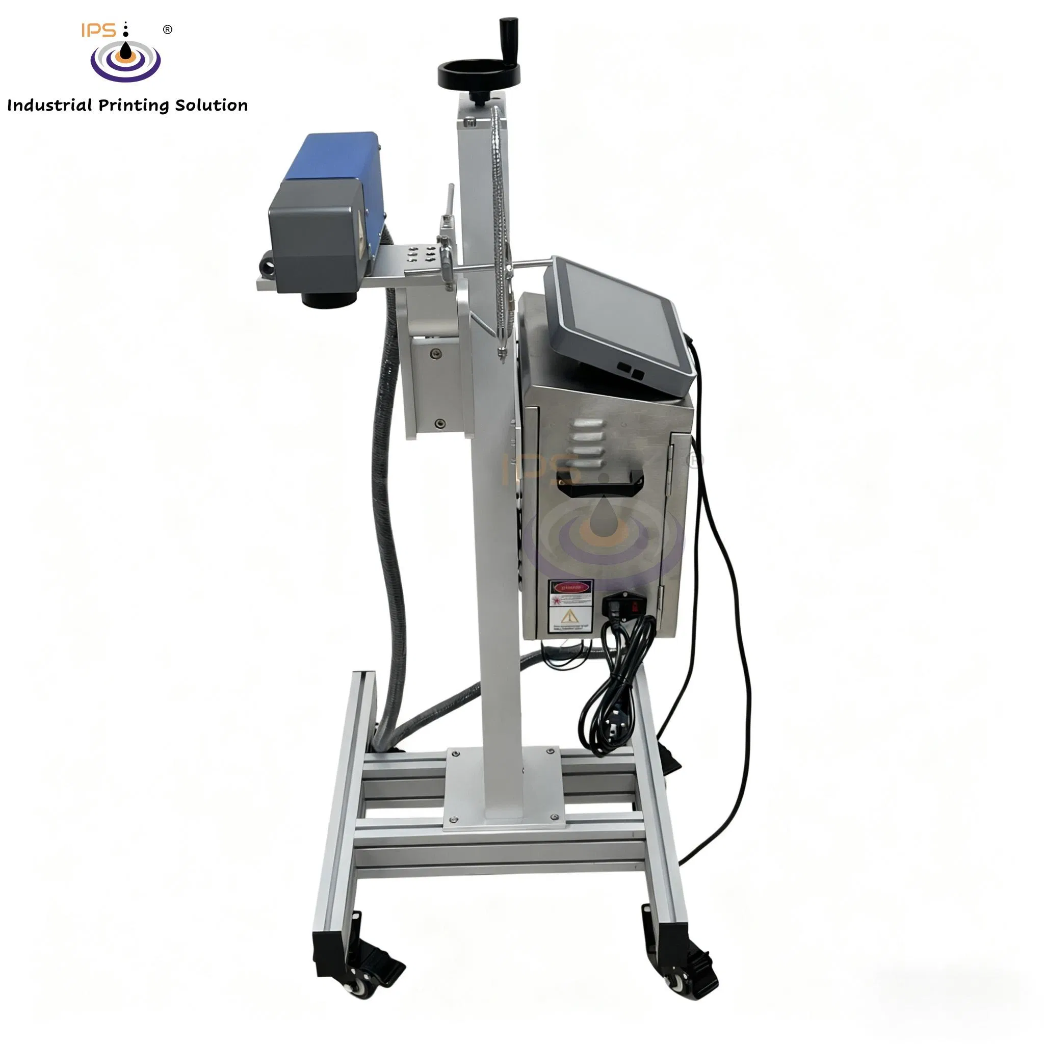 IPS-Lf50W Mg 50W Online Flying Fiber Laser Marking Machine Laser Coding Printer for Batch Code Date Code Qr Code Marking