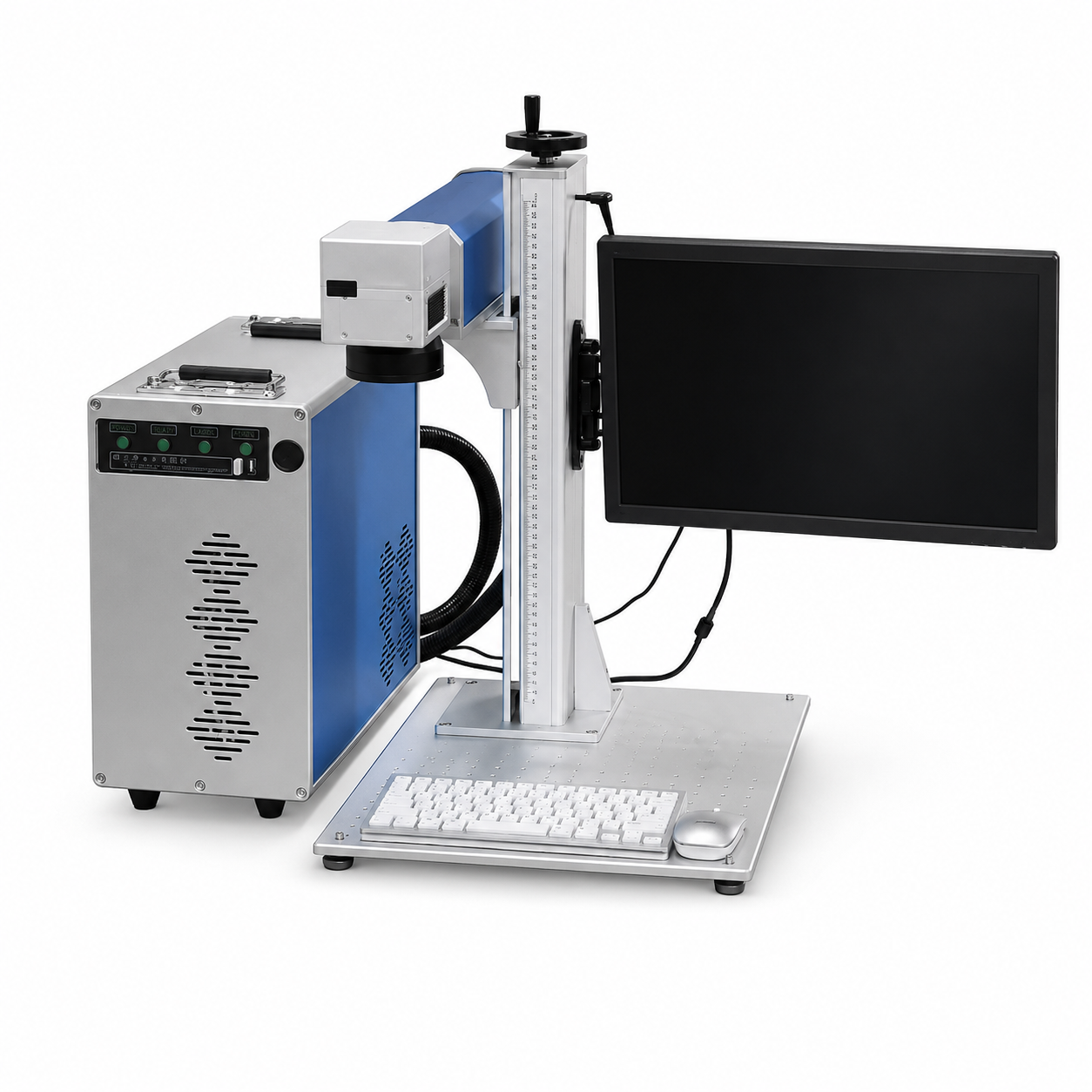 20W 30W Desktop Fiber Laser Marking Machine For Metal Tags And Small Parts