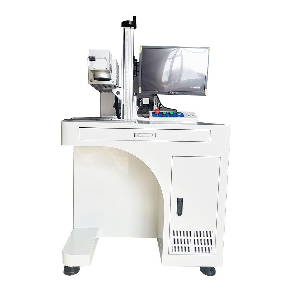 C02 Fiber Laser Marking Machine CNC Air-Cooled High Safety Home Use for Electronics PCB Metal Tags ID Cards Supports BMP