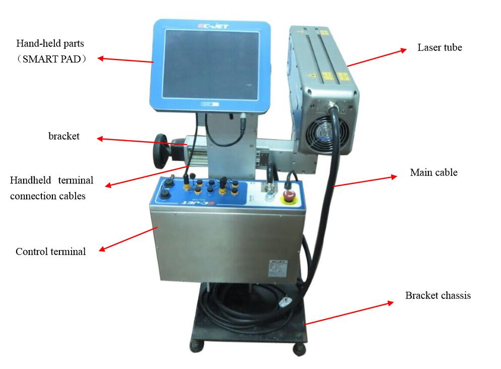 Touch Screen High Speed Printing Date Barcode Fiber Laser Marking Machine (ECL6000)
