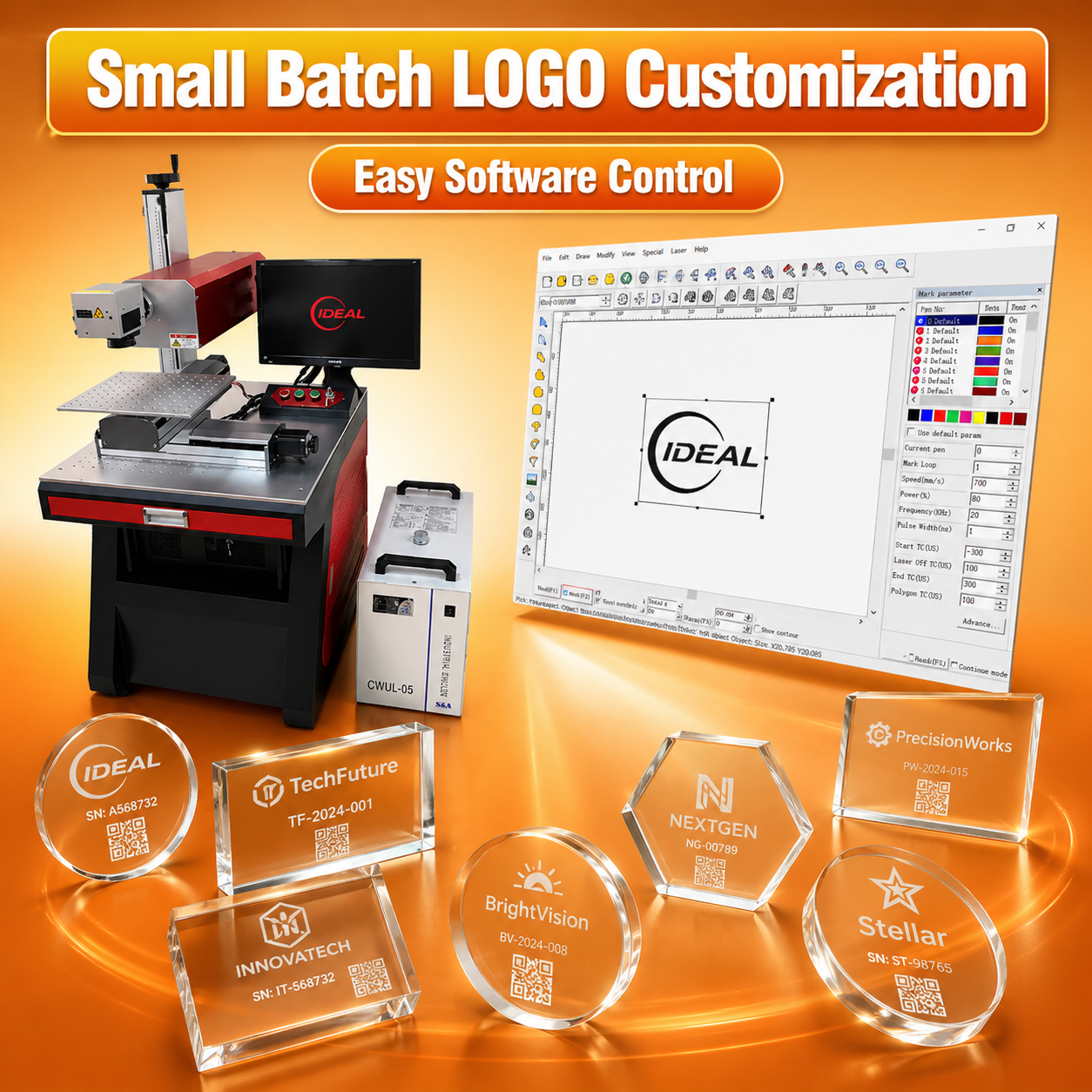 3D UV Laser Marking Machine 10w Dynamic Focusing for Glass Cup Engraving Laser Marking Machines