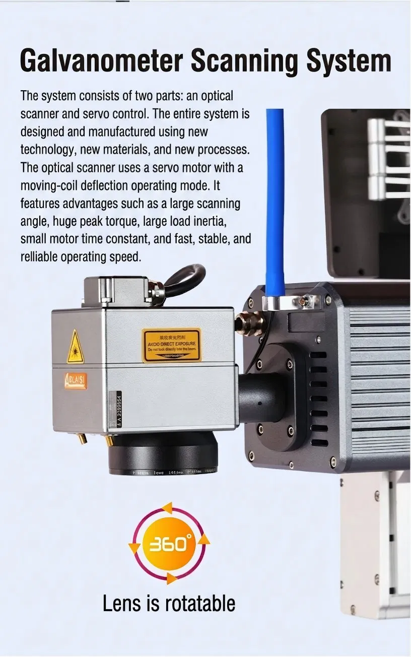 30W 50W 100W Online Flying Date Fiber Laser Coding Printing Marking Machine with Compute