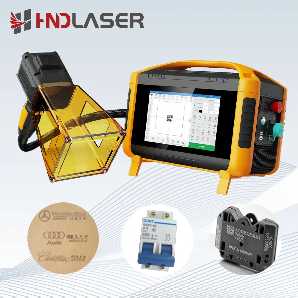 20W 30W 50W Mini Handheld Fiber Laser Galvo Logo Engraver Printer CNC Portable Metal Aluminum Glass Stone Printing Marking Engraving Coding Ecth Machine Price