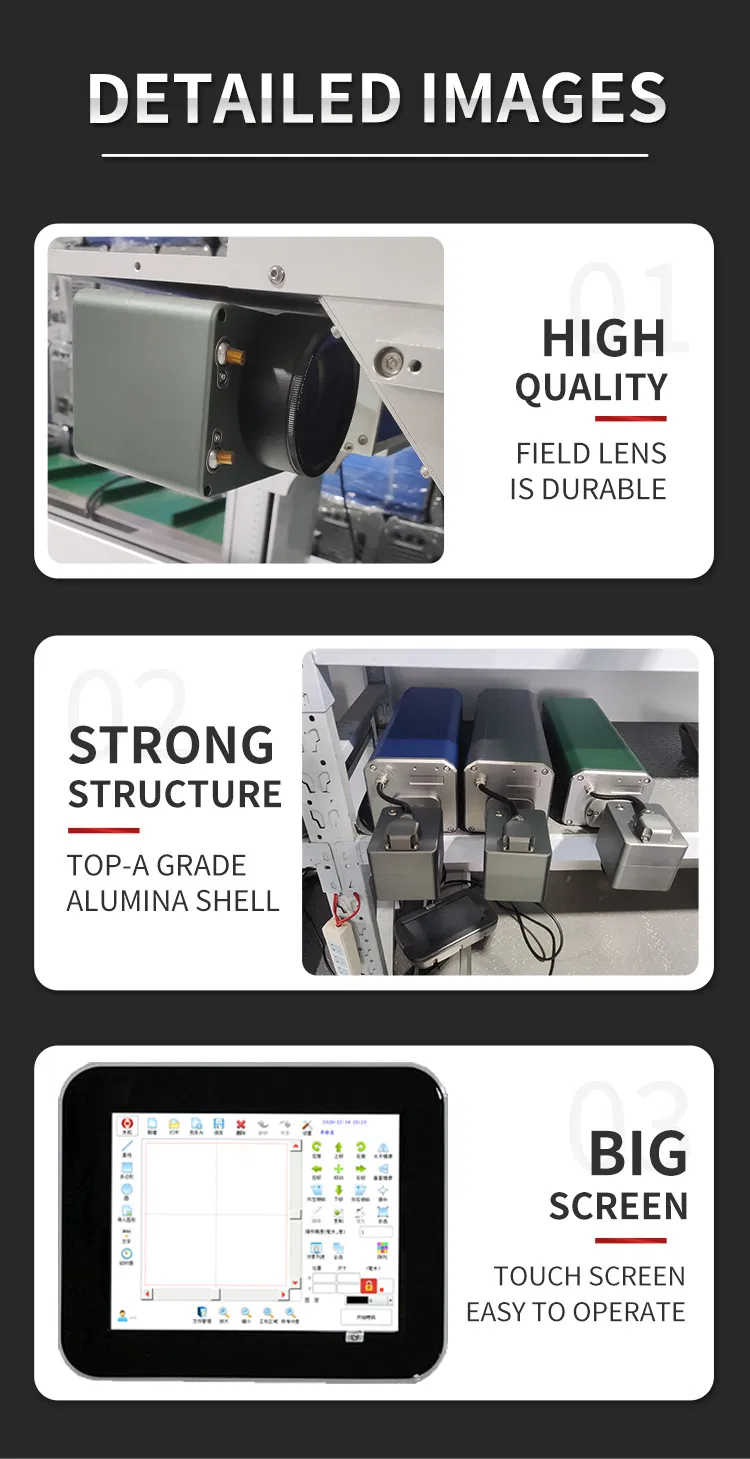 Industrial Fiber Laser Marker Flying CNC High-Speed Engraving Automatic CO2 Engraving Plastic Metal Pipe Logo Engraver PVC/PE/PP Materials Marking Machine