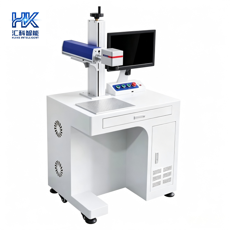 Huike 30W CO2 Laser Marking Machine for Non-Metal Metal High-Accuracy 3D Rotary Table Supports DXF/BMP/AI/_dst Portable CNC