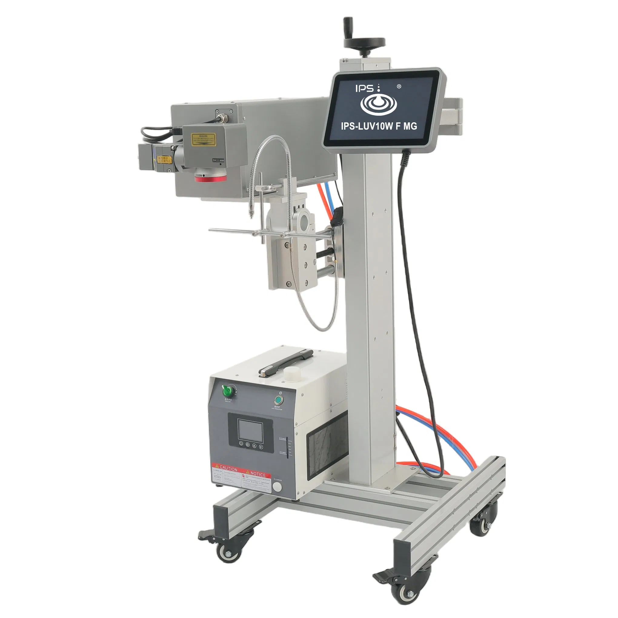 10W High-Speed Online Coding Flying UV Laser Marking Machine IPS-Luv10W F Mg for Plastic Glass PCB