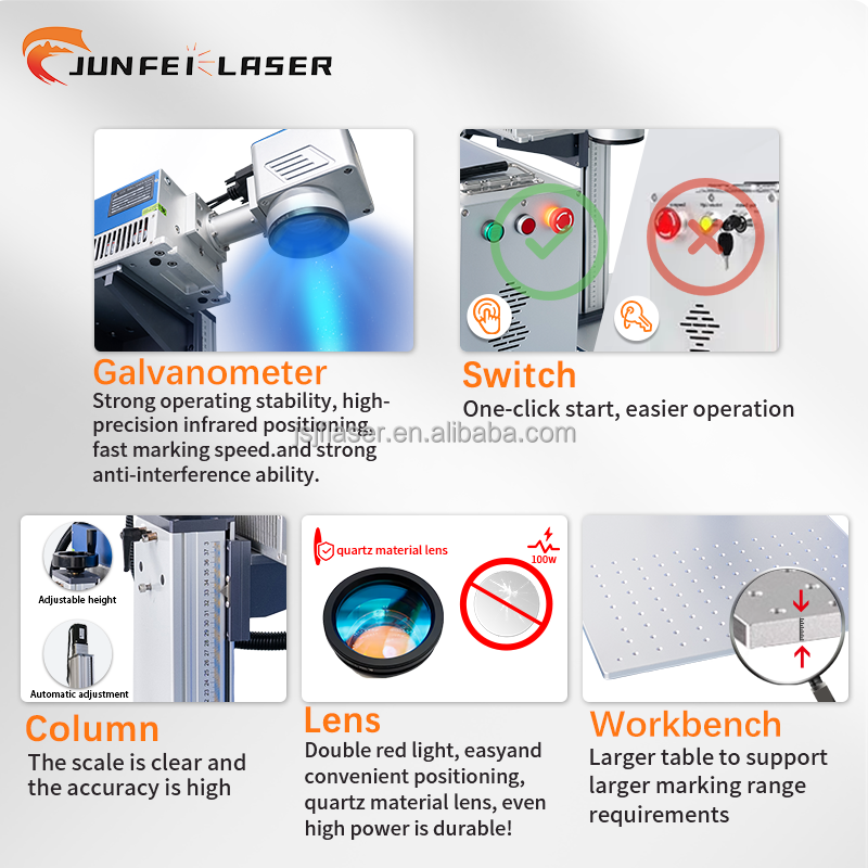 JUNFEI Autofocus INNO GAINLASER UV Laser Marking Machines 3W 5W 10W 3D Engraving for Glass Crystal Jewelry Bottles Fabric