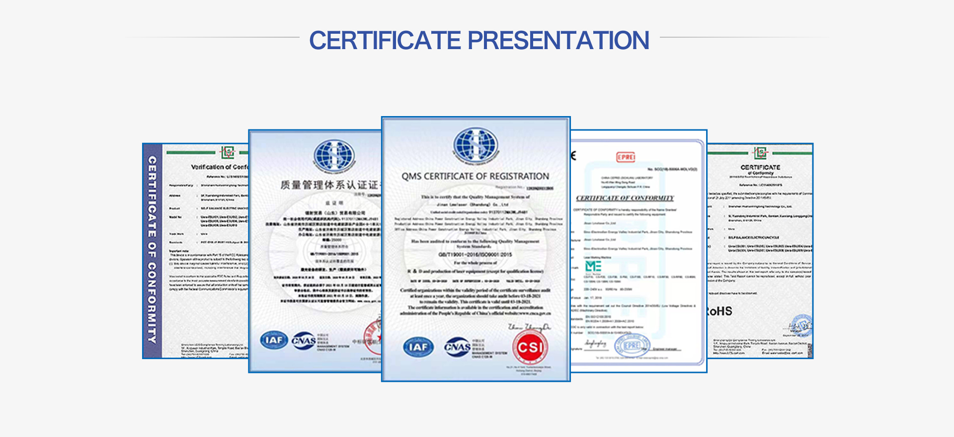 Certifications