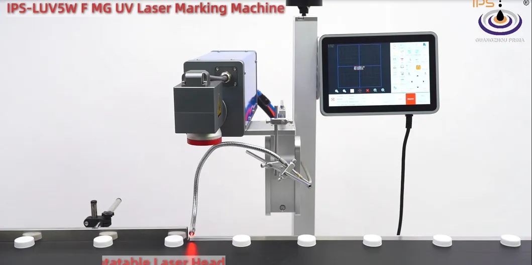 10W High-Speed Online Coding Flying UV Laser Marking Machine IPS-Luv10W F Mg for Plastic Glass PCB